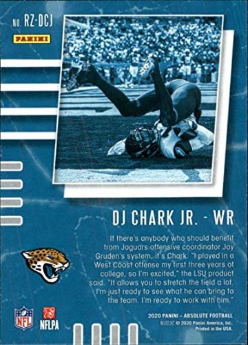 2020 מוחלטת הקמעונאי כדורגל קו אדום 18 די. ג 'יי Chark ג' וניור ג 'קסונוויל ג' גוארס הרשמי NFL מסחר כרטיס על ידי פניני