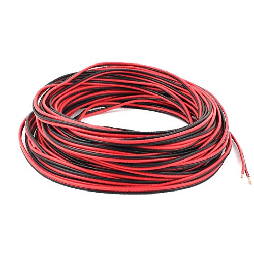 X-DREE AC 220V 30m PVC תקוע אלקטרוני חוט מאריך כבל שחור אדום(Cavo די prolunga לכל cavo elettronico intrecciato PVC AC