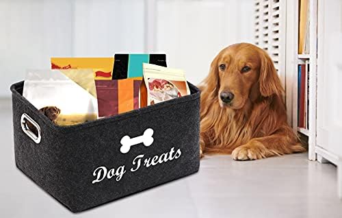 הרגשתי מזון לכלבים מיכל אחסון, כלב עצם אחסון - מושלם עבור ארגון הכלב אוכל ופינוקים עבור עיצוב הבית