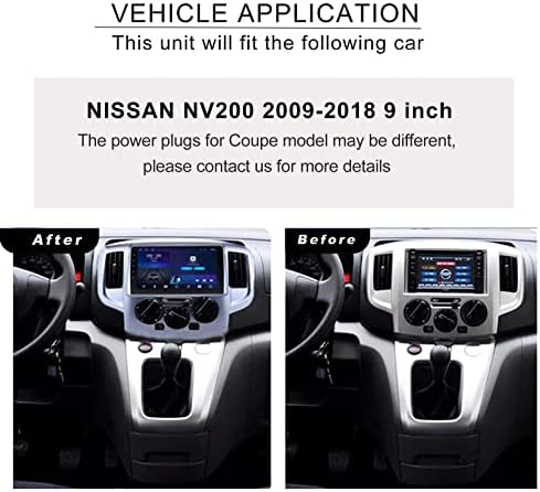 סטריאו לרכב 9 אינץ ' על ניסאן NV200 2009-2018, אנדרואיד 10 מסך מגע המכונית Readio עם ראי קישור ניווט GPS סטריאו Spport