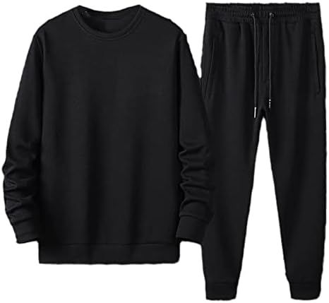 סתיו האביב שחור אפור אימוניות של גברים ספורט סט קפוצ ' ונים + מכנסי טרנינג ספורט חליפת ספורט
