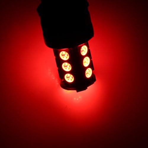 uxcell 2pcs 3157 18 5050-SMD LED-האדומה 2.1 W המכונית הזנב גיבוי הפוכה נורות בלם חניה המנורה 3156 3057