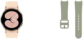 SAMSUNG Galaxy השעון 4 40mm Smartwatch עם א. ק. ג מוניטור Tracker LTE לנו גרסה, ורוד זהב עם סמסונג סיליקון להקת שעון