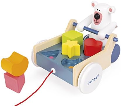 Janod Zigolos למשוך יחד לעצב את תיבת דוב צעצוע התינוק