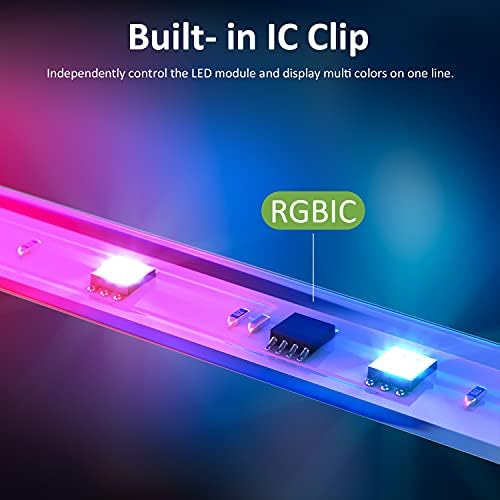 Novostella RainbowColor חבל אור, 105ft (52.5x2) חיצונית חכם RGB IC מוסיקה סנכרון רצועת LED אורות, כפול שליטה, שינוי